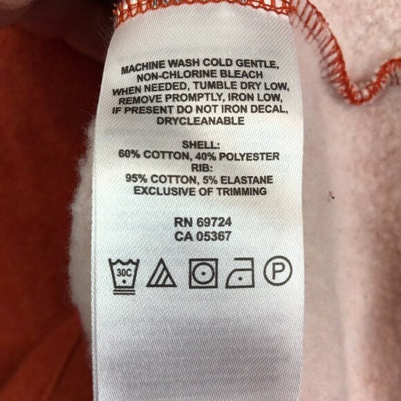 Columbia Orange Quarter Zip Pullover Sweatshirt Size M - Picture 6 of 6